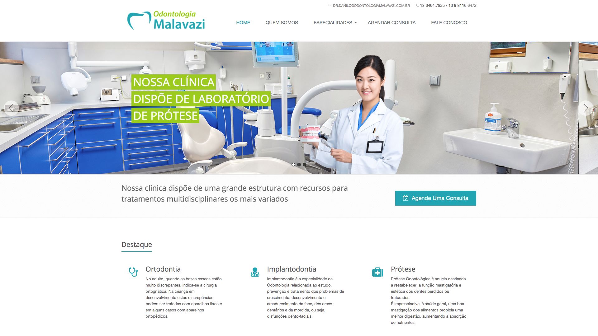 Desenvolvimento de Sites - Odontologia Malavazi