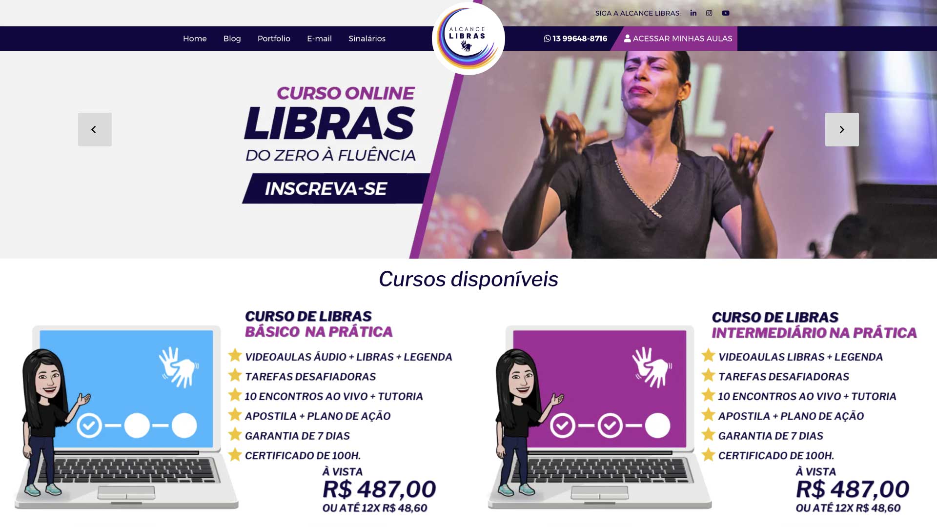 Desenvolvimento de Sites - Alcance Libras
