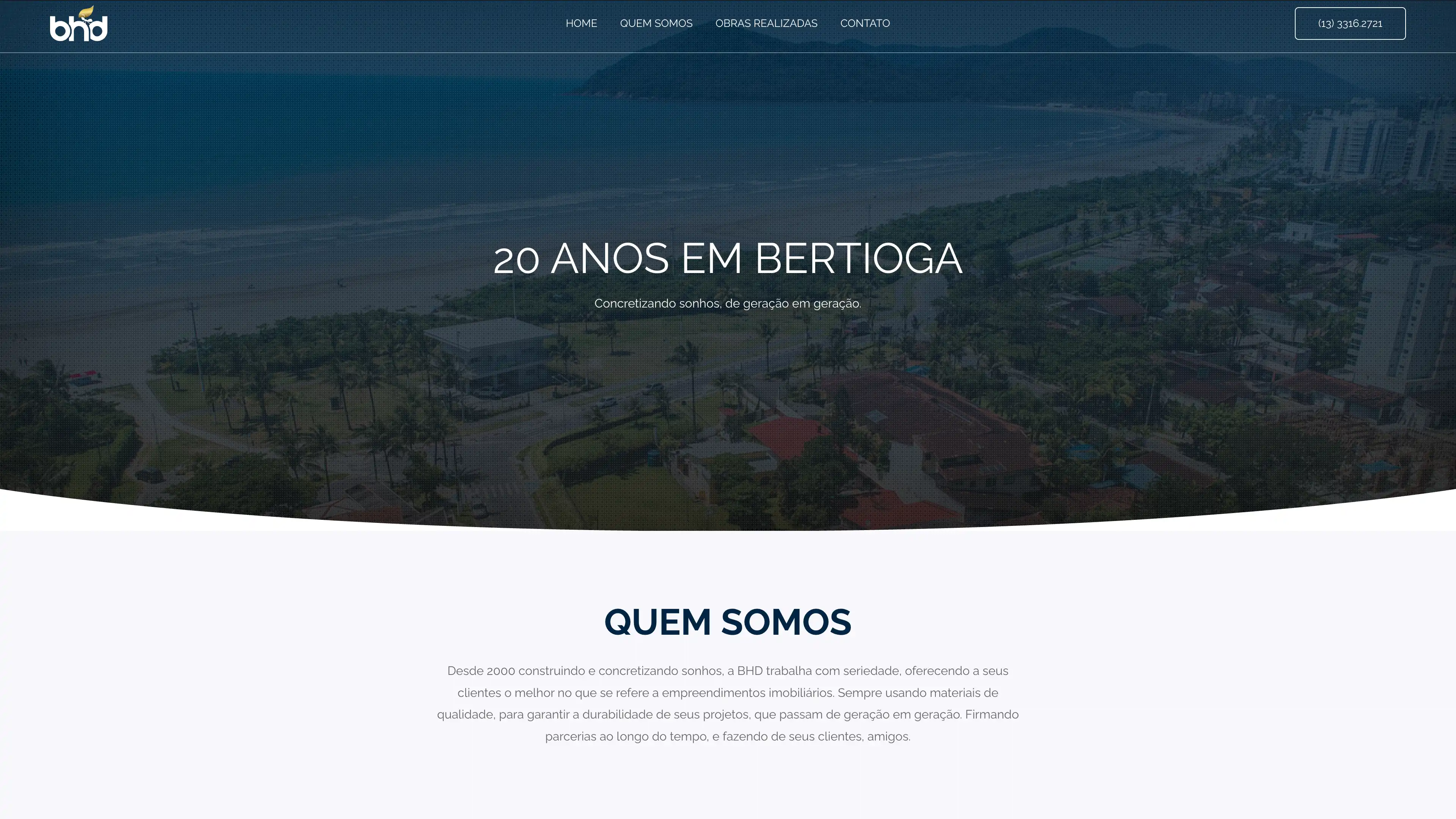 Site para empreendimento da construção civil - BHD