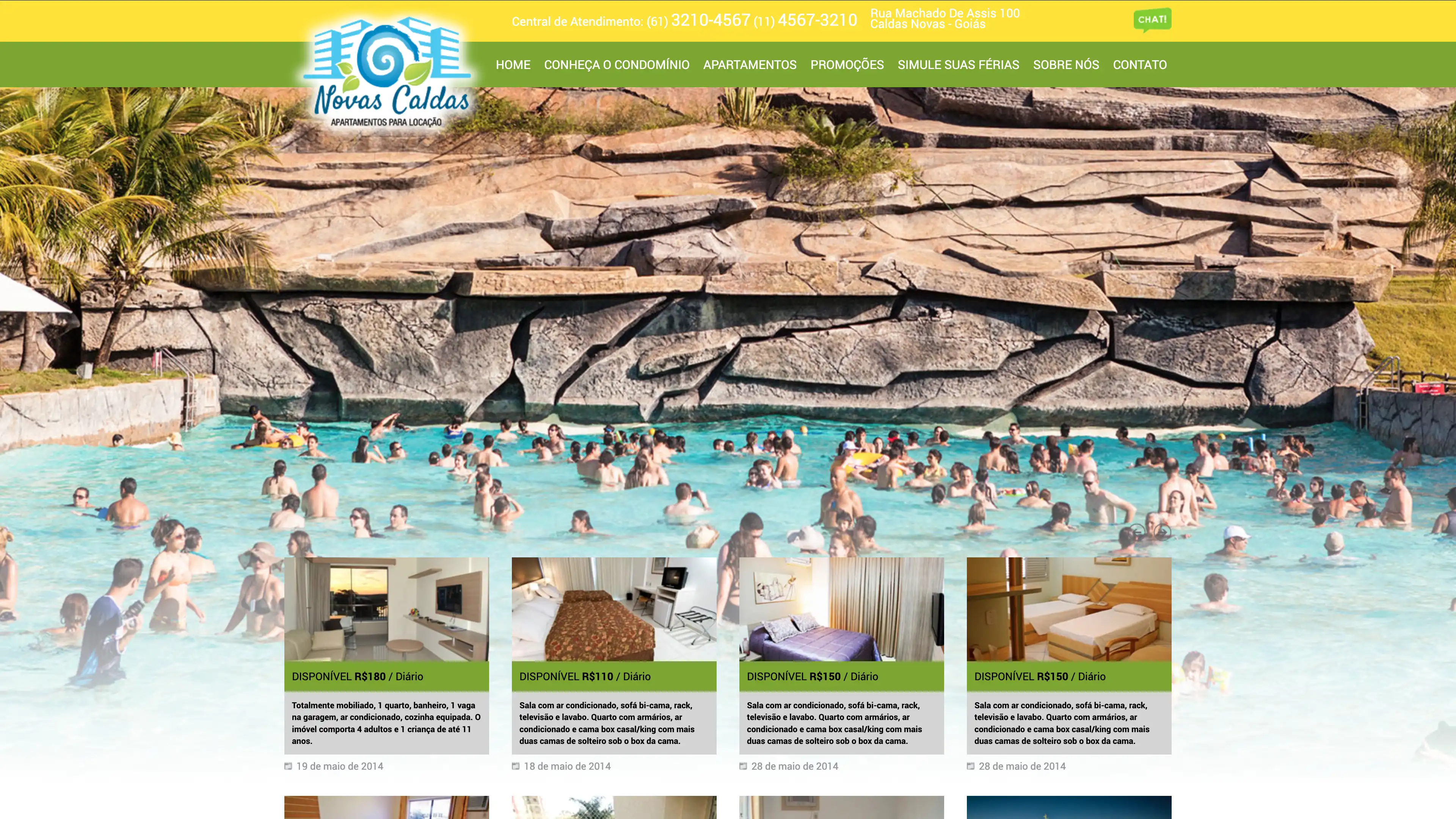 Site para empreendimento de turismo e imóveis - Novas Caldas
