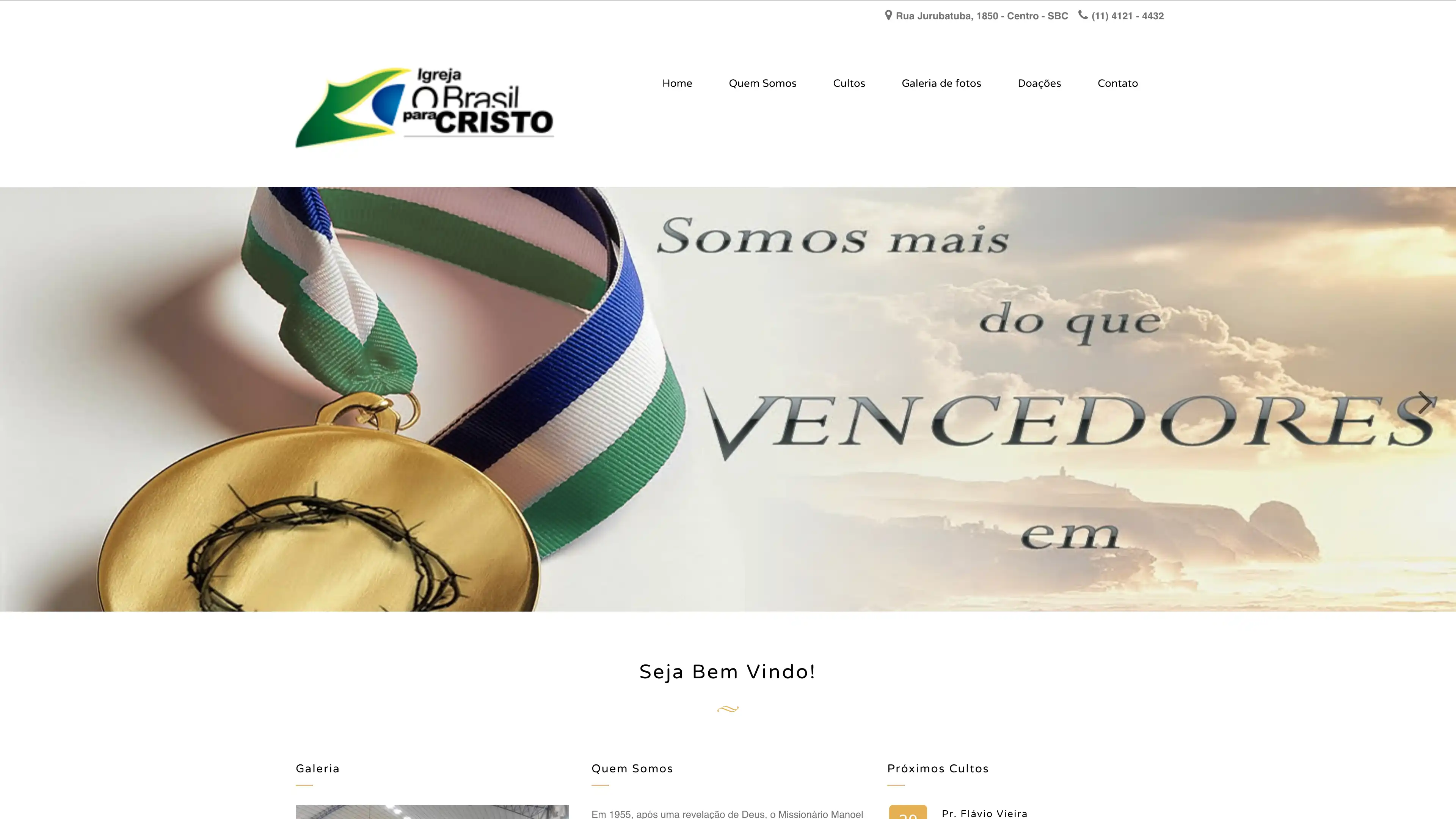 Site para igreja - OBPC