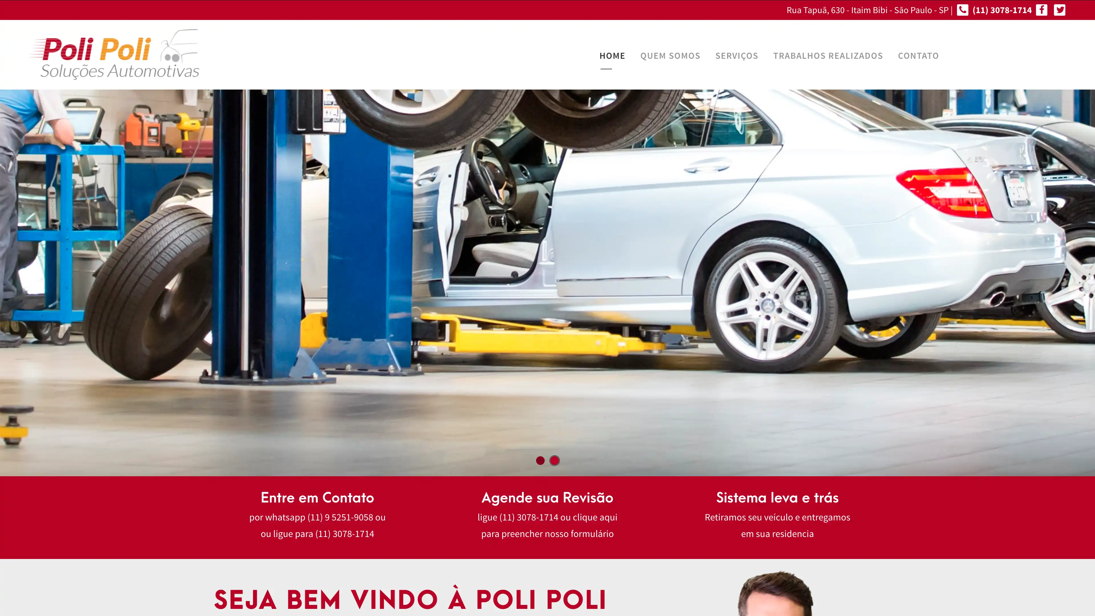 Site para oficina automotiva - Poli Poli