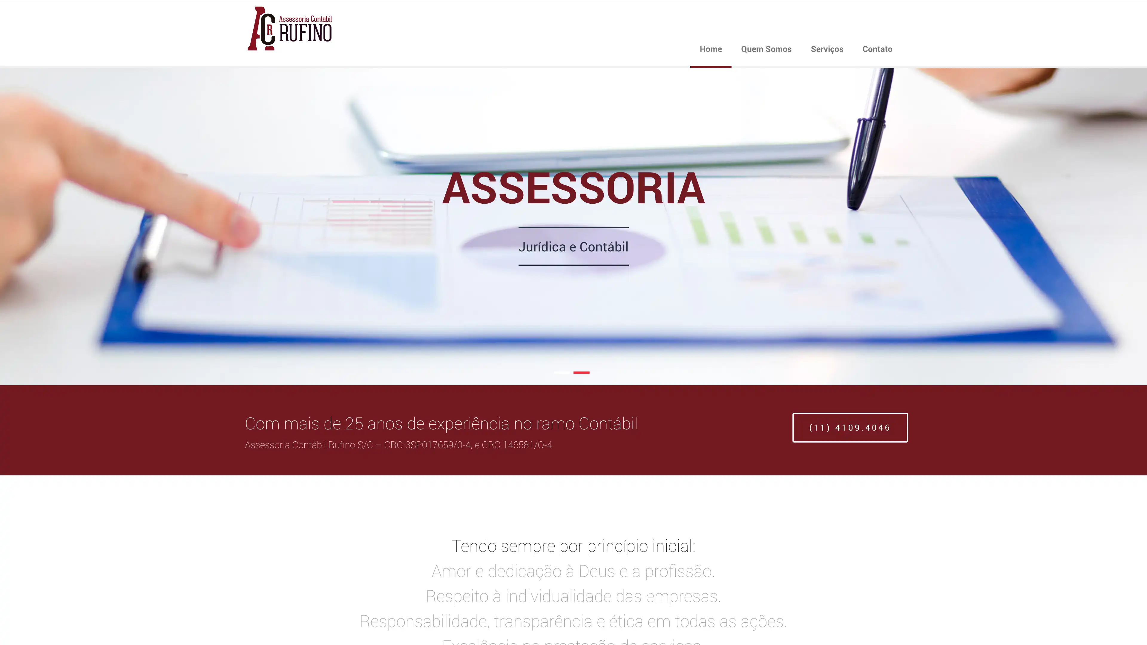 Site para escritório de contabilidade - Rufino Contabilidade