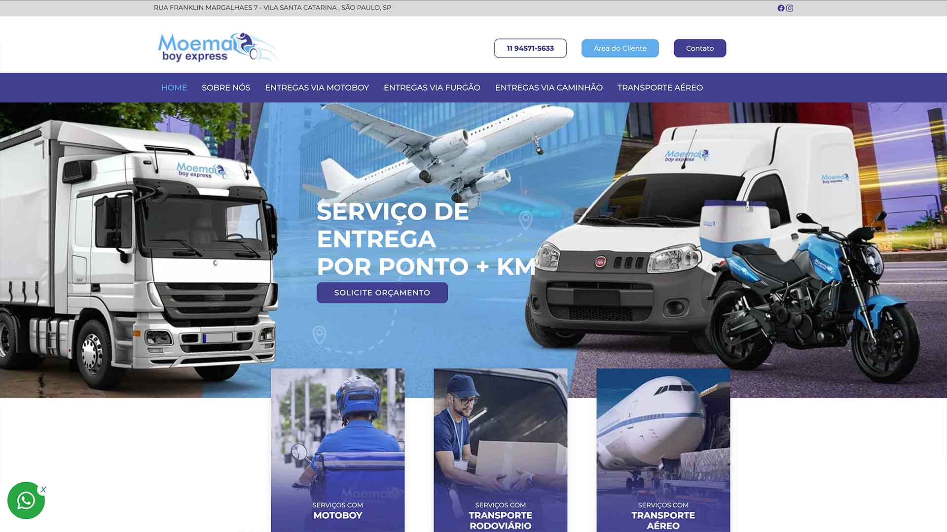 Desenvolvimento de Sites - Moema Boy