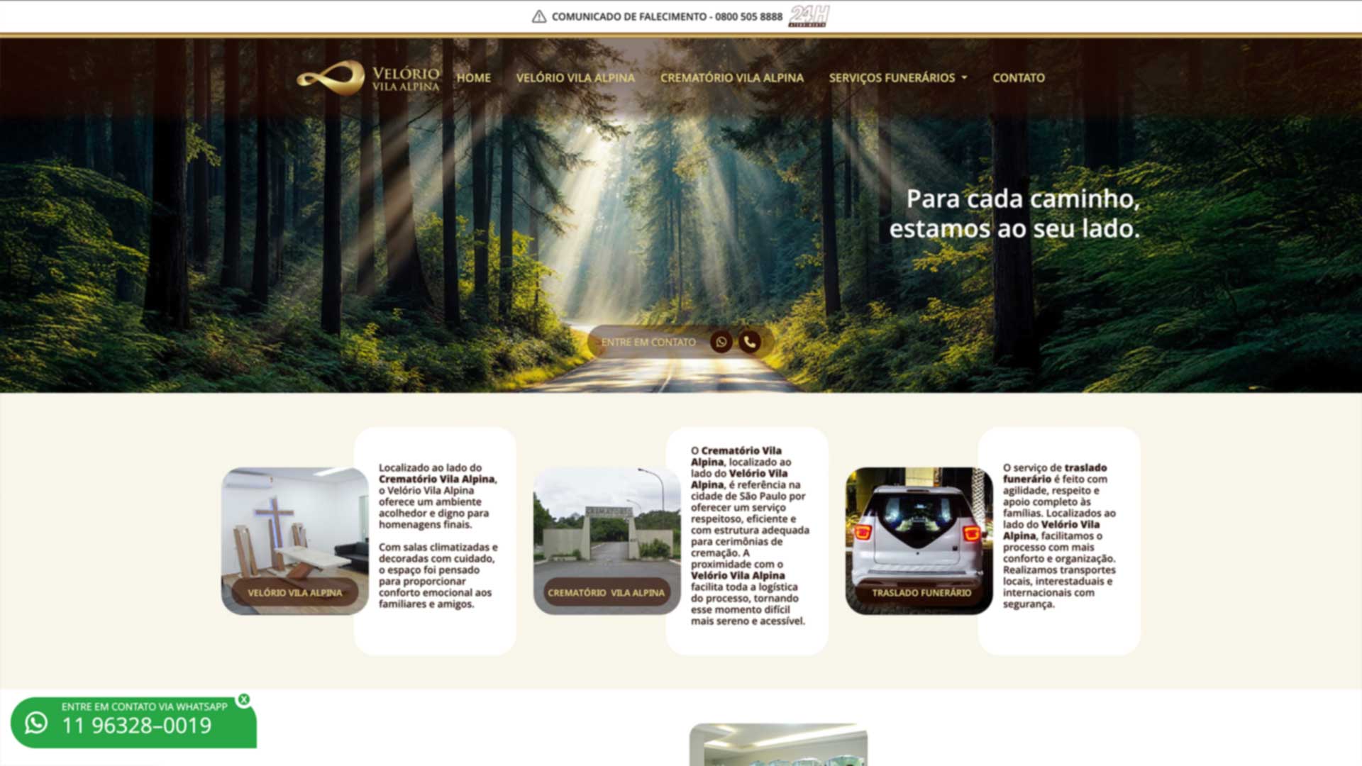 Desenvolvimento de Sites - Velório Vila Alpina